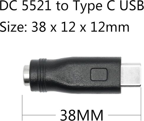 DC 5.5mm x 2.1mm to Mini USB Adapter, 5V DC 5521 Female to Mini USB Male Plug Convert Connector Power (4Pcs) in Saudi Arabia