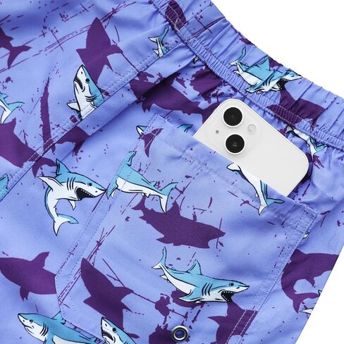 Boys Quick Dry Swim Trunks with Compression Liner 2 in 1 Beach Stretch Swim Shorts in Saudi Arabia