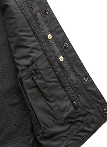 First Mfg Co - Sniper - Men's Motorcycle Biker Riding Black Leather Vest in Kuwait