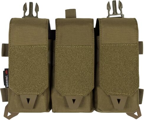 YAKEDA Triple Magazine Pouch with Quick Release Mag Pouch Insert, UTX Buckles Combined with Chest Mini Rig and Vest in Saudi Arabia