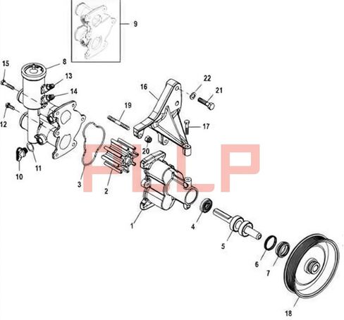 استبدل بكرة مضخة مياه البحر MerCruiser، رقم جزء حزام السربنتين 862351، 862351T، 8M0150724 in Kuwait