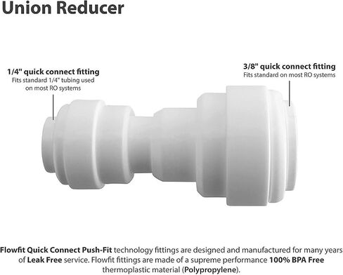 Lemoy 1/4 inch Union Reducer 3/8 inch Fitting Connection Parts for Water Filters/Reverse Osmosis RO Systems (5pack) in Saudi Arabia