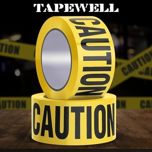 Caution Tape Roll - Pack of 3 Bright Yellow Crime Scene Tape Roll, Construction Tape, Party Decorations, and Hazard Areas - 3 Inch X 1000 Feet (Total of 2000 FT) in Saudi Arabia