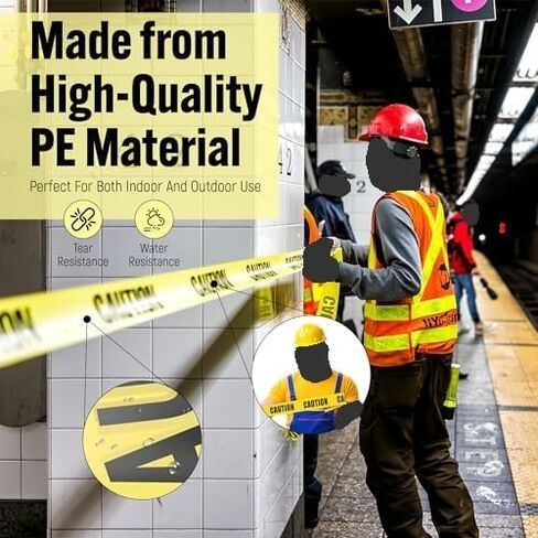 Caution Tape Roll - Pack of 3 Bright Yellow Crime Scene Tape Roll, Construction Tape, Party Decorations, and Hazard Areas - 3 Inch X 1000 Feet (Total of 2000 FT) in Saudi Arabia