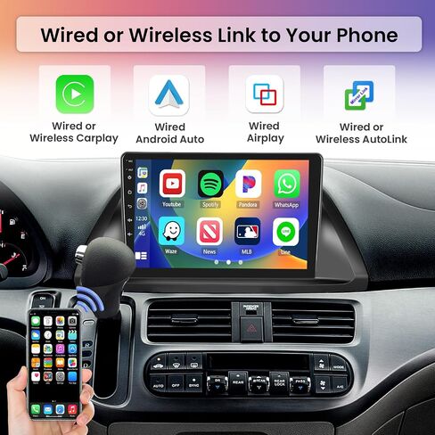 Android Car Stereo for 2005-2010 Honda Odyssey Radio 2+64GB 10.1 Inch Touchscreen Car Radio Wireless Apple Carplay Android Auto Support GPS Navigation WiFi Bluetooth FM EQ Backup Camera in Saudi Arabia