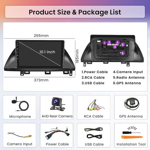 Android Car Stereo for 2005-2010 Honda Odyssey Radio 2+64GB 10.1 Inch Touchscreen Car Radio Wireless Apple Carplay Android Auto Support GPS Navigation WiFi Bluetooth FM EQ Backup Camera in Saudi Arabia