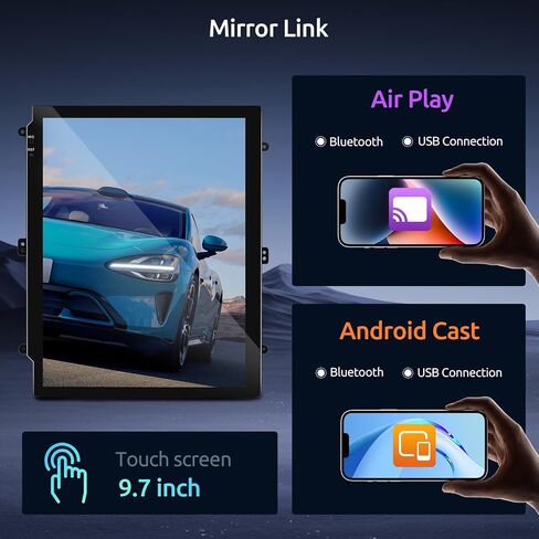 2G+64G 9.7 Inch for Honda Civic 2006-2011 Android Car Stereo Radio Carplay Android Auto, Rimoody Touchscreen GPS Navigation Bluetooth FM HiFi WiFi Mirror Link Backup Camera in Saudi Arabia