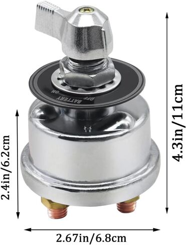 مفتاح فصل البطارية عالي التيار، 200 أمبير 12-48 فولت، مفتاح قاتل لعزل الطاقة مع لوحة وجه للمركبة والسفن ومفتاح عزل البطارية P-032 in Kuwait