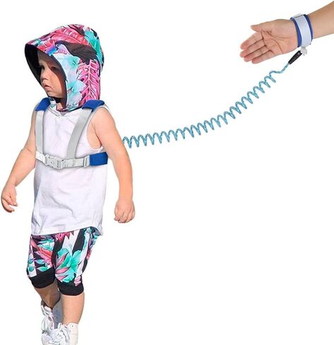 Yuehuam 2 in 1 Toddler Leash, Toddler Harness with Leash Boy Children Safety Anti Lost Wrist Link with Lock for Reflective Child Harness for Girls/Boys Travel in Saudi Arabia