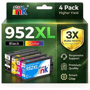 Starink 952XL Ink Cartridges Combo Pack Replacement for HP 952 XL 952XL work with OfficeJet Pro 8710 7740 8210 8720 8715 8730 8740 8702 7720 Printers, High Yield (Black, Cyan, Magenta, Yellow, 4-Pack) in Kuwait