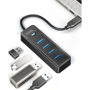 موزع USB C من iDsonix، محول USB C بأربعة منافذ إلى USB متعدد المنافذ، موزع USB مقسم USB بسرعة 5 جيجابت في الثانية لأجهزة الكمبيوتر المحمول، محور موسع USB لأجهزة MacBook Pro/Air، iPad Pro، الكمبيوتر الشخصي، سطح المكتب، Xbox، لوحات المفاتيح، الماوس، محرك فل in Kuwait