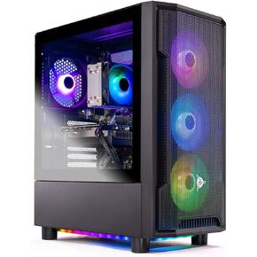 كمبيوتر ألعاب Skytech Gaming Shadow، AMD Ryzen 7 7700 3.8 جيجا هرتز، AMD RX 9070XT 16 جيجا بايت VRAM، 1 تيرابايت NVMe SSD، 32 جيجا DDR5 RAM 6000، 850 وات Gold ATX 3 PSU، WI-FI 5، Windows 11، سطح المكتب in Kuwait