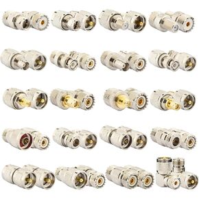 24 قطعة طقم محول PL259 SO239، SMA إلى BNC طقم محول - UHF PL259 SO239 إلى BNC/SMA/PL-259 SO-239/N/F/SMA إلى BNC ذكر أنثى RF هوائي موصل محوري in Kuwait