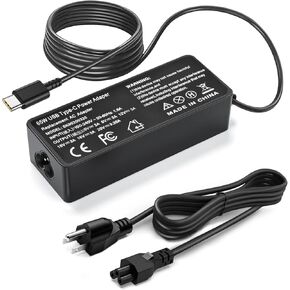 65W USB C PD Fast Charger Compatible with LG Gram 14 15 16 17 Laptops Model 14Z90P 14Z90R 14Z90Q 15Z90P 15Z90Q 15Z90R 16Z90P 16Z90Q 16T90P 17Z95P 17Z90R 17Z90S Upgraded AC Adapter Cord in Saudi Arabia