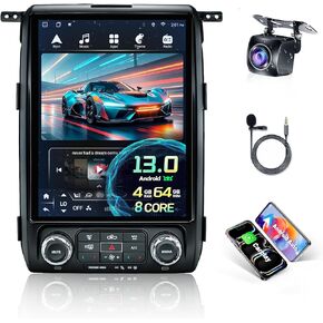 12.1 بوصة 8 النواة لراديو Ford F150 2013 2014، 8 النواة Android 13 T-Style شاشة F-150 وحدة الرأس مع Carplay Android Auto GPS 5G WiFi FM/AM 48EQ 1080P كاميرا احتياطية Type-C شحن سريع 4+64G in Kuwait