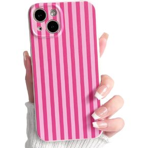 جراب Lovmooful متوافق مع هاتف iPhone 17، لون لطيف مخطط مع تصميم جمالي للفتيات والنساء، ناعم من مادة TPU مقاوم للصدمات وأكثر حماية للفتيات لهاتف iPhone 17 - أزرق in Kuwait