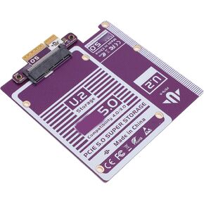 Pomya PCIe 5.0 X4 to U.2/U.3 Adapter Card, 128Gbps SFF-8639 NVMe SSD Expansion Card, Backward Compatible with PCIe 4.0/3.0/2.0 Slots, Includes Bracket for PC in Kuwait