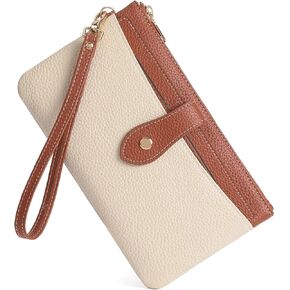 محفظة Gaekeao للنساء فائقة النحافة PU الجلدية RFID حظر حامل بطاقة الائتمان Bifold Long Long Wallet Billfold Clutch in Kuwait