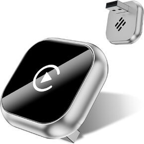محول CarPlay لاسلكي 2 في 1 - اتصال تلقائي سريع، اتصال مستقر، محول التوصيل والتشغيل لأجهزة iPhone وAndroid Auto المتوافقة مع السيارات (فضي) in Kuwait