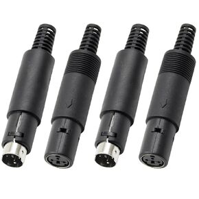 4PCS S-Video 3 Pin DIN Male Socket Mini DIN Connector Signal Transmission for Computer Keyboard Audio Video AV MIDI Cable in Kuwait