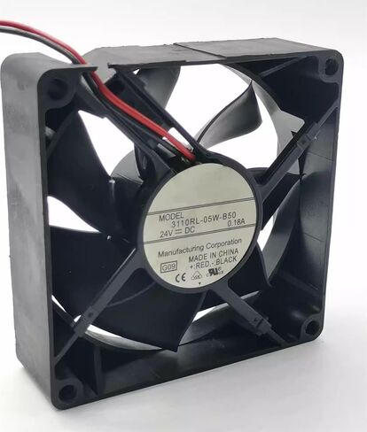 3110RL-05W-B50 8025 2-Wire DC24V 0.18A 4.32W 80x80x25mm 8cm مروحة تبريد عاكسة in Kuwait