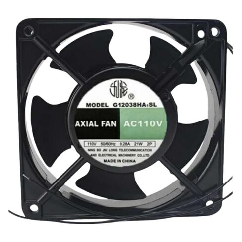 G12038HA1SL مروحة تبريد 12 سم لمروحة 110V 0.28A 21W 12038 120MM 120X120X38MM 2-Wire in Kuwait