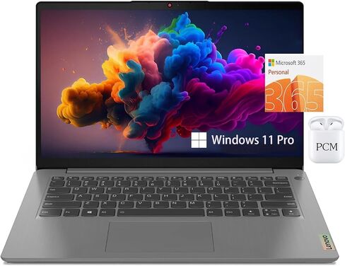 كمبيوتر محمول Lenovo Ideapad 3 مقاس 14 بوصة FHD للأعمال، AMD Ryzen 7، ذاكرة الوصول العشوائي 36 جيجابايت، Windows 11 Pro، 1 تيرابايت SSD، كاميرا ويب، USB-C، HDMI، رملي in Kuwait