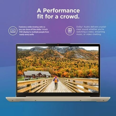 كمبيوتر محمول Lenovo Ideapad 3 مقاس 14 بوصة FHD للأعمال، AMD Ryzen 7، ذاكرة الوصول العشوائي 36 جيجابايت، Windows 11 Pro، 1 تيرابايت SSD، كاميرا ويب، USB-C، HDMI، رملي in Kuwait