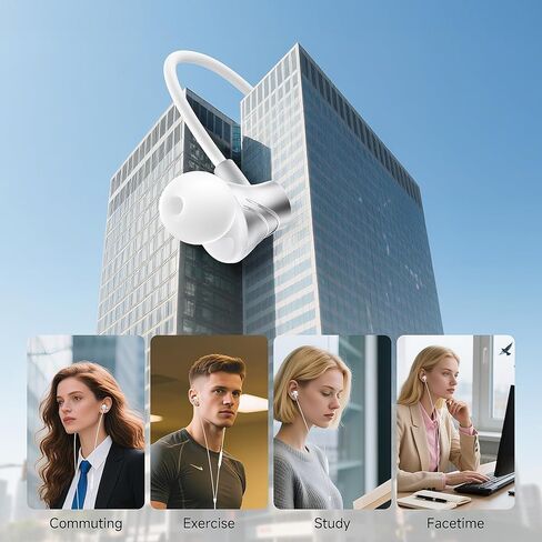 Wired Earphones USB C Earbuds for iPhone 17, [𝐀𝐩𝐩𝐥𝐞 MFi Certified] iPhone Headphones Wired with USB-C Connector for i Phone 17/16/15 Pro Max (Built-in Mic & Volume Control) in Kuwait