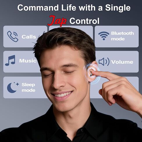 سماعات أذن Sleep Earbuds Bluetooth 6.0 داخل الأذن، سماعات رأس للنوم مع تطبيق مراقبة النوم، سماعات أذن صغيرة جديدة للنوم لعام 2026 مع سدادات أذن صغيرة للنوم الجانبي، سماعات أذن للنوم لمدة 48 ساعة مع وضع النوم باللون الأسود in Kuwait