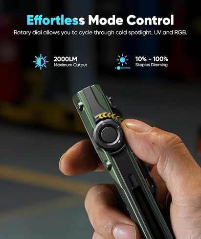 HOTLIGH ZF8319 Rechargeable Flashlight - 2000 High Lumens Flashlight with Turbo Mode, Small ECD Flashlight with Magnetic Base, Pocket Light for Camping,Travel,Working in Kuwait