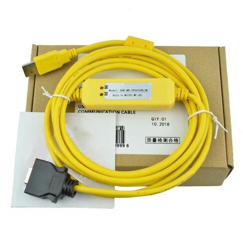 USB-MR-CPCATCBL3M كابل تنزيل بيانات الاتصالات القابل للتطبيق مؤازر MR-J2S/J2 كابل تصحيح الأخطاء أصفر اقتصادي 3 متر in Kuwait