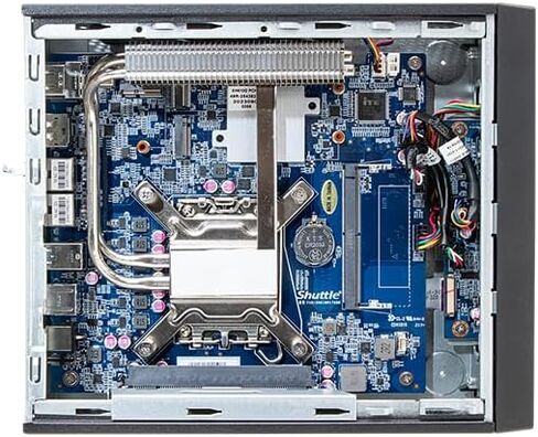 Shuttle XPC Slim XH610G Barebone PC Intel H610 يدعم 65 وات Alder Lake-s LGA1700 CPU بدون ذاكرة وصول عشوائي بدون محرك أقراص ثابتة/محرك أقراص SSD بدون وحدة معالجة مركزية بدون نظام تشغيل (يتضمن حامل Vesa) in Kuwait