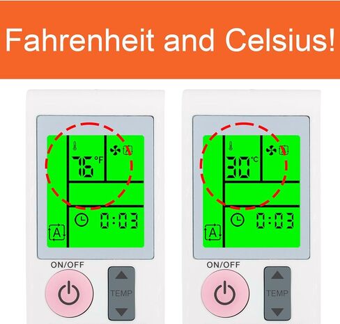 Replacement Remote Control for DAIKIN Air Conditioner FTKF09AXVJU, FTKF12AXVJU, FTKF18AXVJU, FTKF24AXVJU, FTXC09AXVJU, FTXC12AXVJU, FTXC18AXVJU, FTXC24AXVJU, with Backlit, Wall Mounting Bracket in Kuwait