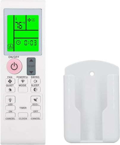 Replacement Remote Control for DAIKIN Air Conditioner FTKF09AXVJU, FTKF12AXVJU, FTKF18AXVJU, FTKF24AXVJU, FTXC09AXVJU, FTXC12AXVJU, FTXC18AXVJU, FTXC24AXVJU, with Backlit, Wall Mounting Bracket in Kuwait