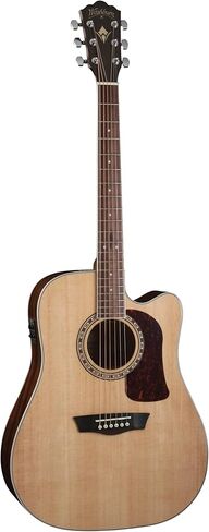 Washburn HD10SCE-O Heritage 10 Series Acoustic Cutaway Guitar, Natural in Saudi Arabia