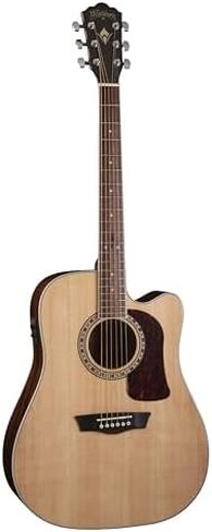 Washburn HD10SCE-O Heritage 10 Series Acoustic Cutaway Guitar, Natural in Saudi Arabia