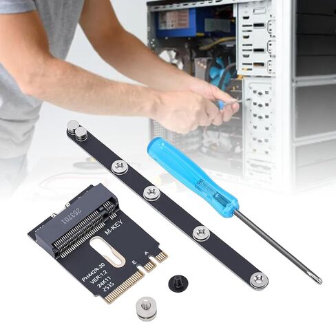 Gugxiom PCIe 4.0 NGFF 2230 A E Key Male to M Key Female، محول تمديد NVME مع قوس للوحة الأم للكمبيوتر المحمول SSD 2280 in Kuwait