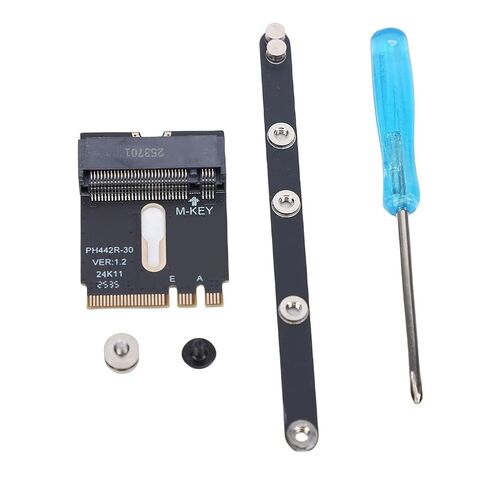 Gugxiom PCIe 4.0 NGFF 2230 A E Key Male to M Key Female، محول تمديد NVME مع قوس للوحة الأم للكمبيوتر المحمول SSD 2280 in Kuwait