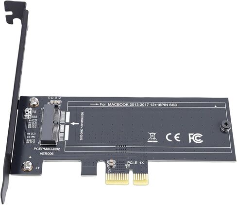 Naroote SSD to PCIE 1X Adapter Card, 12 16 Pin Converter Card, PCIE 4.0 Adapter with Plug and Play, Ideal for Pro 2013, 2017 & in Kuwait