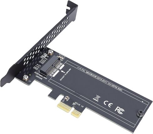 Naroote SSD to PCIE 1X Adapter Card, 12 16 Pin Converter Card, PCIE 4.0 Adapter with Plug and Play, Ideal for Pro 2013, 2017 & in Kuwait