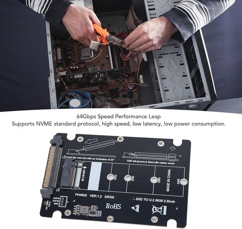 EBTOOLS M.2 to U.2 SSD Adapter, 64Gbps M. Key NVMe to U. SFF 8639 SSD Adapter, PCIE4.0 X4 Gen4, Support for 2230 2242 2260 2280 in Kuwait