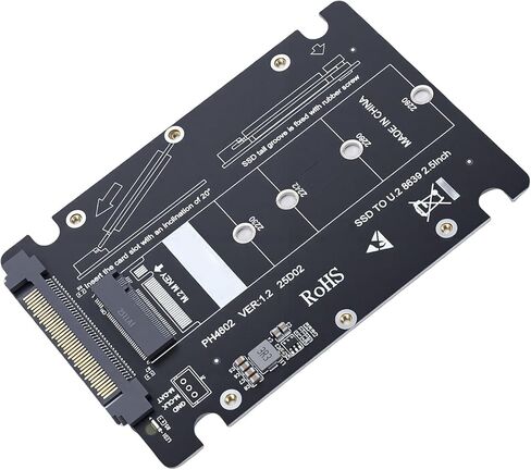 EBTOOLS M.2 to U.2 SSD Adapter, 64Gbps M. Key NVMe to U. SFF 8639 SSD Adapter, PCIE4.0 X4 Gen4, Support for 2230 2242 2260 2280 in Kuwait