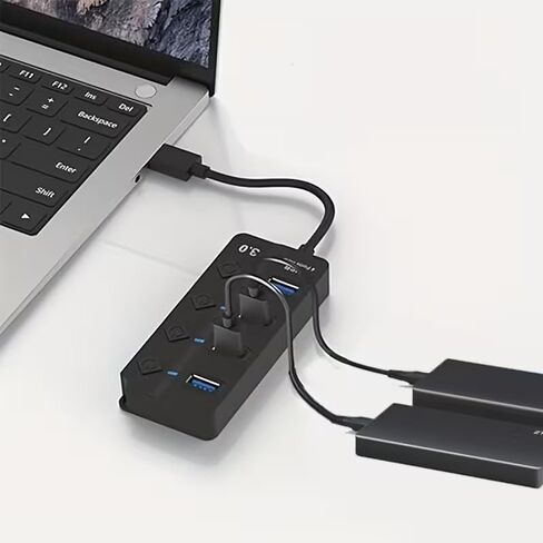 محور Usb3.0، مع محول 4 منافذ على شكل ماسي، مع مفتاح مستقل ومؤشر ضوئي LED، مناسب لأجهزة الكمبيوتر المحمولة وأجهزة الكمبيوتر ومحركات الأقراص المحمولة ومحركات الأقراص الصلبة الخارجية والفئران ولوحات المفاتيح in Kuwait