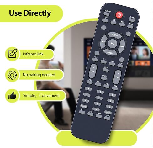 Replacement Remote Control Compatible with Acoustic Audio 5.1 6 Speake System Home Theater Surround Sound in Kuwait