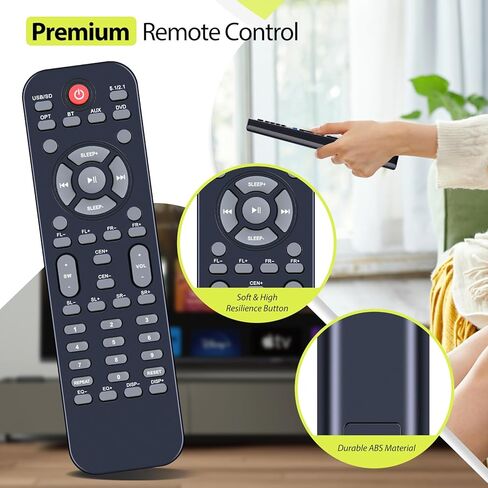 Replacement Remote Control Compatible with Acoustic Audio 5.1 6 Speake System Home Theater Surround Sound in Kuwait