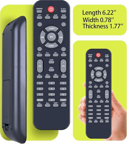 Replacement Remote Control Compatible with Acoustic Audio 5.1 6 Speake System Home Theater Surround Sound in Kuwait