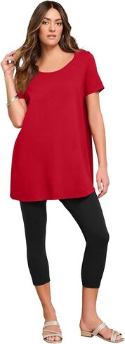 ROAMAN's Women's Plus Size Ultimate Scoopneck Swing Tunic in Saudi Arabia
