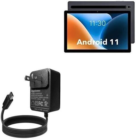 BoxWave Charger Compatible with ApoloSign Android 11 Tablet M108 (10 in) - Wall Charger Direct (15W), Rapid Charge Your Device with Built-in 3ft Cable in Kuwait