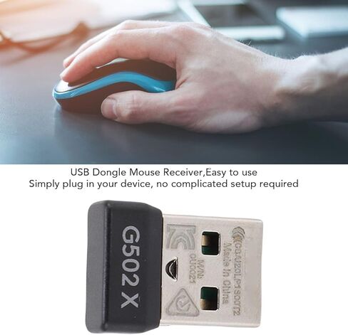 Diyeeni USB Dongle Receiver, USB Replacement Mouse Adapter for LogitechG502X G502X Plus Lightspeed Wireless Gaming Mouse, Quick Pairing for Seamless Connectivity in Kuwait